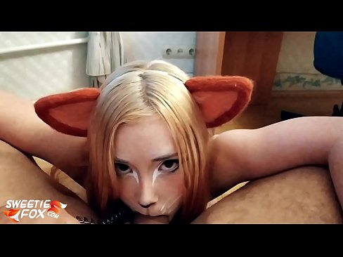 ❤️ Kitsune engole a piça e o esperma na boca ❤️❌ Porno em nós ☑